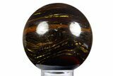 Polished Tiger Iron Stromatolite Sphere - Billion Years #308225-1